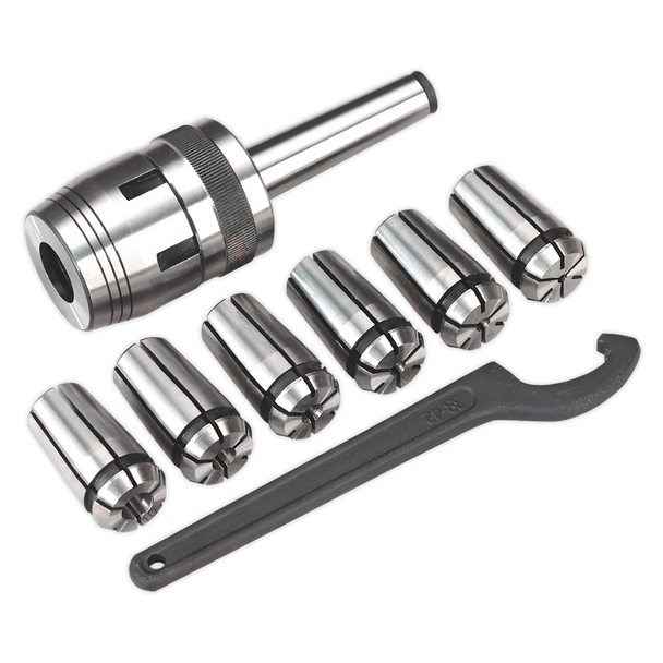 Sealey SM2503MCSET ⏐ Mill Chuck Set MT2-M10 3-10mm