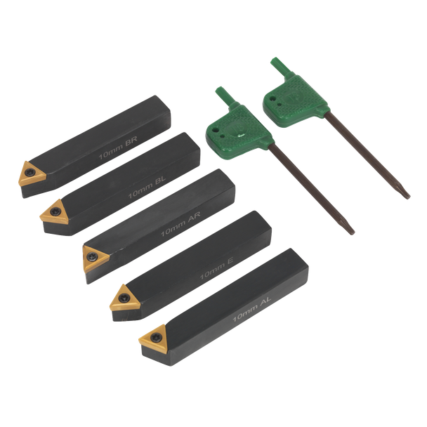 Sealey SM3025CS1 ⏐ Indexable Lathe Turning Tool Set 10mm 5pc