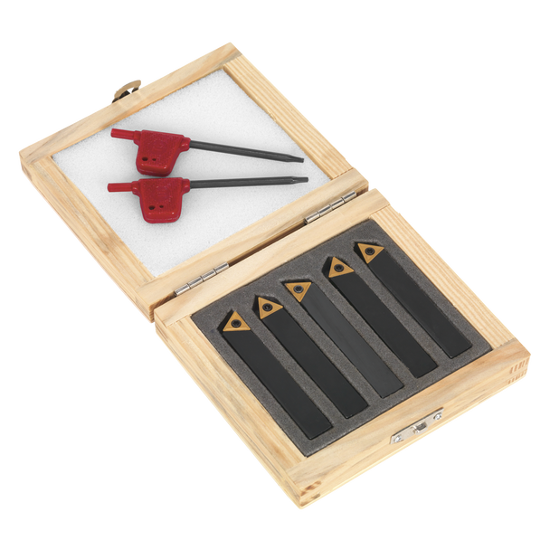 Sealey SM3025CS2 ⏐ Indexable Lathe Turning Tool Set 8mm 5pc