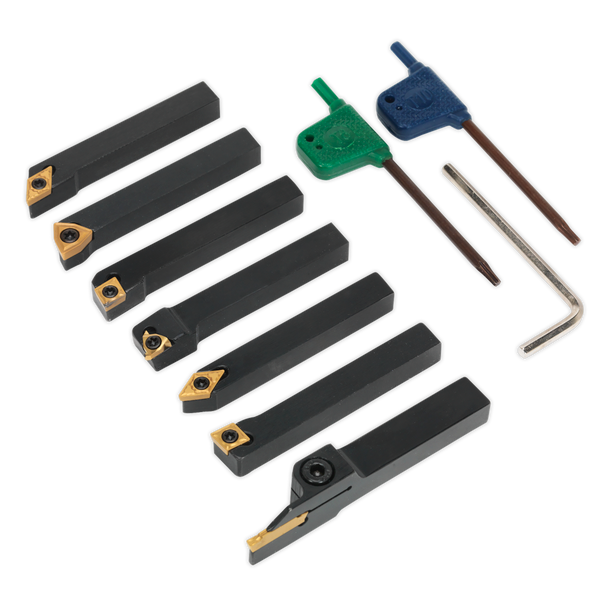 Sealey SM3025CS5 ⏐ Indexable Lathe Turning Tool Set 8mm 7pc