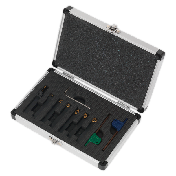 Sealey SM3025CS6 ⏐ Indexable Lathe Turning Tool Set 10mm 7pc