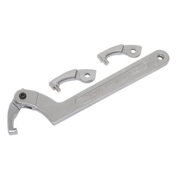 Sealey SMC2L ⏐ Adjustable C-Spanner Hook & Pin Wrench Set 51-121mm 4pc