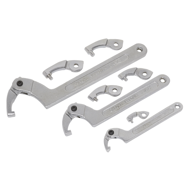 Sealey SMC2 ⏐ Adjustable C-Spanner Hook & Pin Wrench Set 11pc