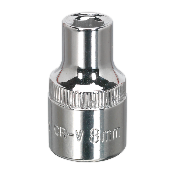 Sealey SP1208 ⏐ Premier Fully Polished Socket 1/2"Sq Drive 8mm