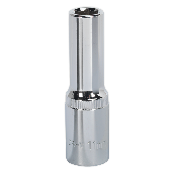 Sealey SP1211D ⏐ Premier Fully Polished Deep Socket 1/2"Sq Drive 11mm