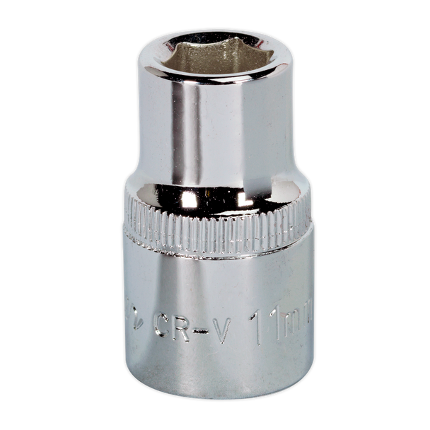 Sealey SP1211 ⏐ Premier Fully Polished Socket 1/2"Sq Drive 11mm