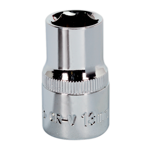 Sealey SP1213 ⏐ Premier Fully Polished Socket 1/2"Sq Drive 13mm