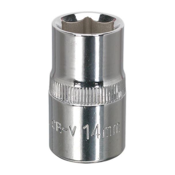 Sealey SP1214 ⏐ Premier Fully Polished Socket 1/2"Sq Drive 14mm