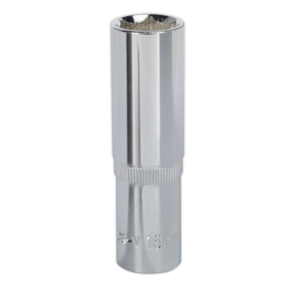 Sealey SP1216D ⏐ Premier Fully Polished Deep Socket 1/2"Sq Drive 16mm