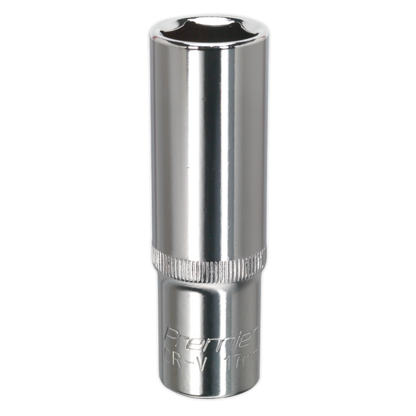 Sealey SP1217D ⏐ Premier Fully Polished Deep Socket 1/2"Sq Drive 17mm