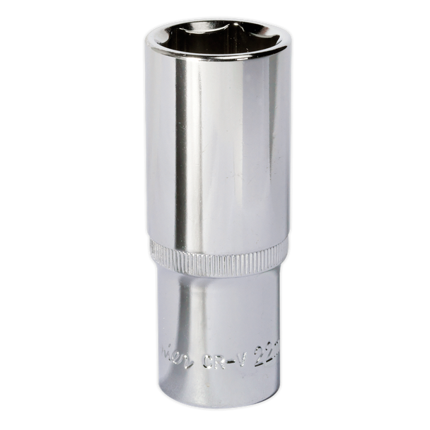Sealey SP1222D ⏐ Premier Fully Polished Deep Socket 1/2"Sq Drive 22mm