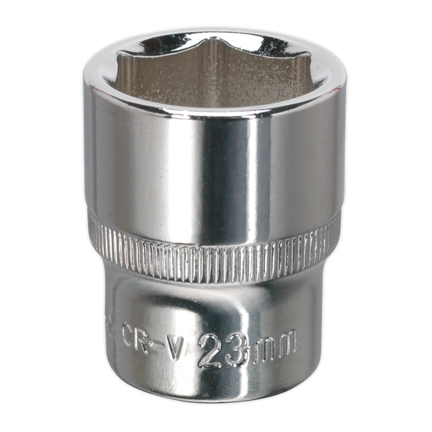 Sealey SP1223 ⏐ Premier Fully Polished Socket 1/2"Sq Drive 23mm