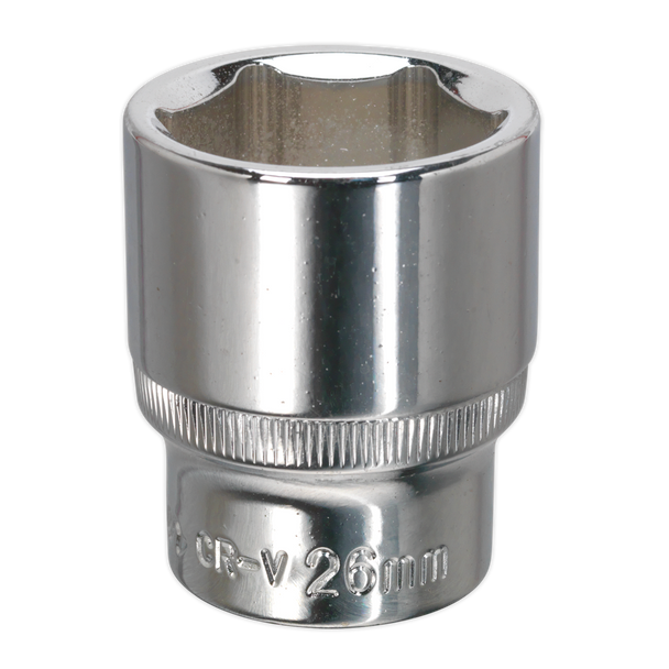 Sealey SP1225 ⏐ Premier Fully Polished Socket 1/2"Sq Drive 25mm