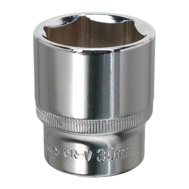 Sealey SP1230 ⏐ Premier Fully Polished Socket 1/2"Sq Drive 30mm