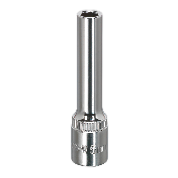 Sealey SP1405D ⏐ Premier Fully Polished Deep Socket 1/4"Sq Drive 5mm