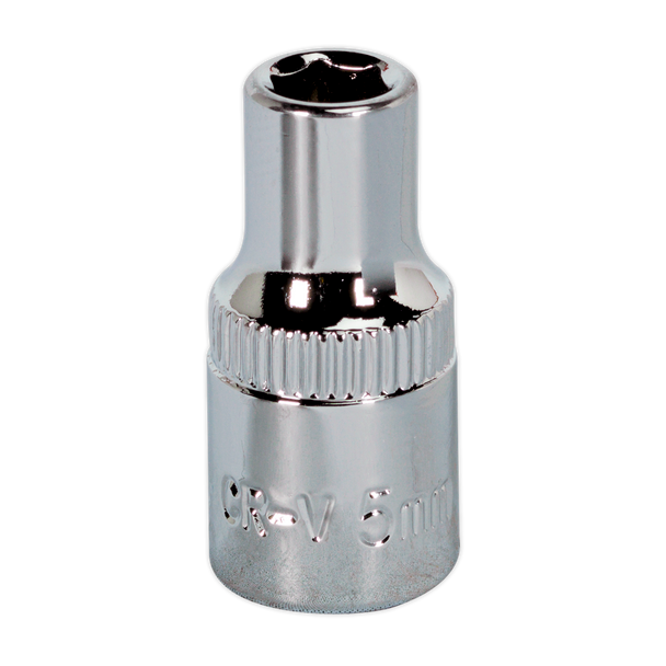 Sealey SP1405 ⏐ Premier Fully Polished Socket 1/4"Sq Drive 5mm