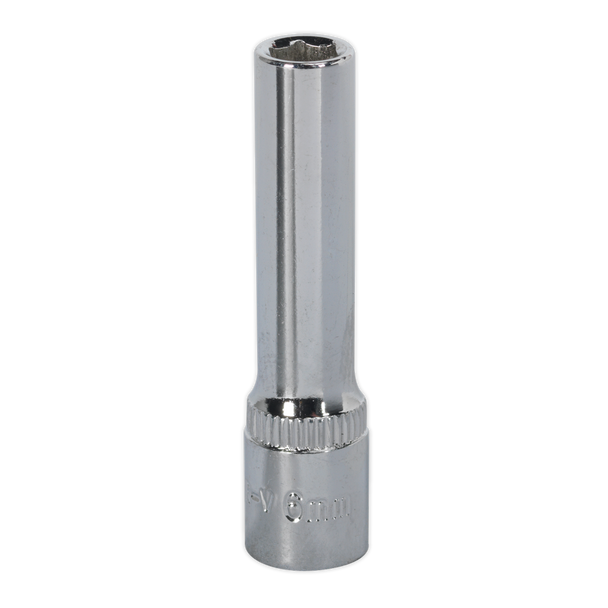 Sealey SP1406D ⏐ Premier Fully Polished Deep Socket 1/4"Sq Drive 6mm