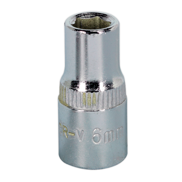 Sealey SP1406 ⏐ Premier Fully Polished Socket 1/4"Sq Drive 6mm