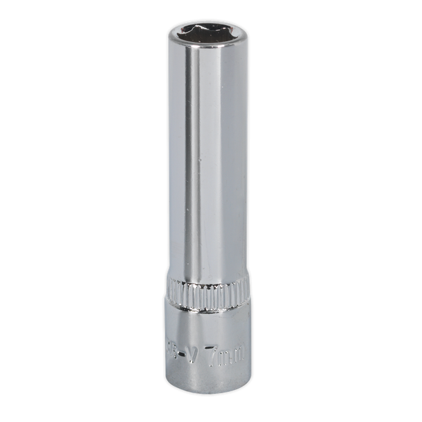 Sealey SP1407D ⏐ Premier Fully Polished Deep Socket 1/4"Sq Drive 7mm