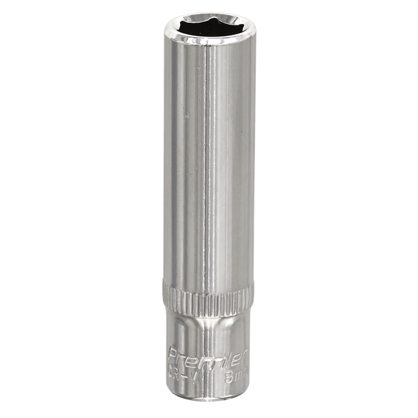 Sealey SP1408D ⏐ Premier Fully Polished Deep Socket 1/4"Sq Drive 8mm