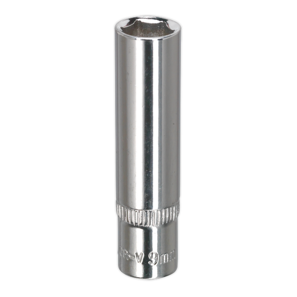 Sealey SP1409D ⏐ Premier Fully Polished Deep Socket 1/4"Sq Drive 9mm