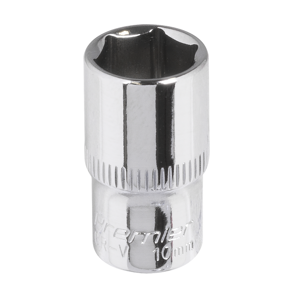 Sealey SP1410 ⏐ Premier Fully Polished Socket 1/4"Sq Drive 10mm