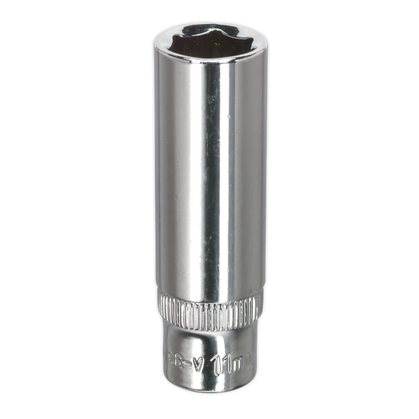 Sealey SP1411D ⏐ Premier Fully Polished Deep Socket 1/4"Sq Drive 11mm