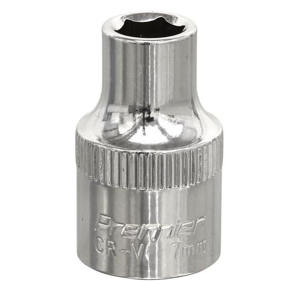 Sealey SP3807 ⏐ Premier Fully Polished Socket 3/8"Sq Drive 7mm