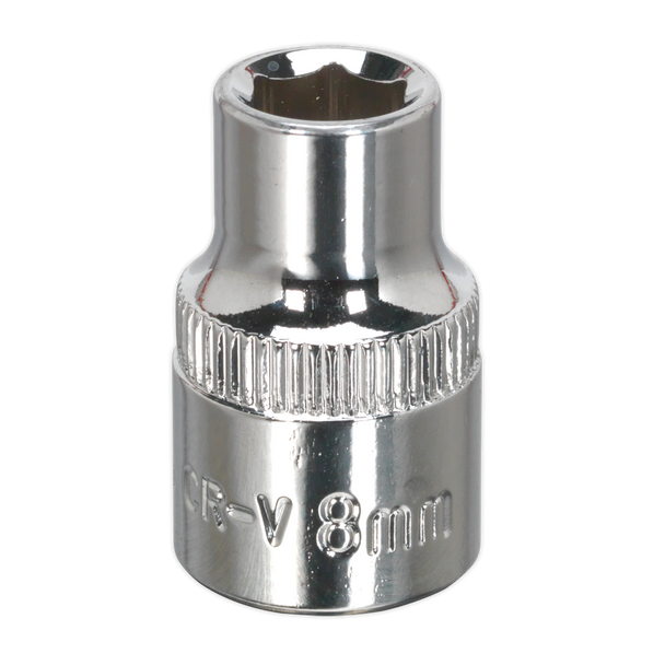 Sealey SP3808 ⏐ Premier Fully Polished Socket 3/8"Sq Drive 8mm