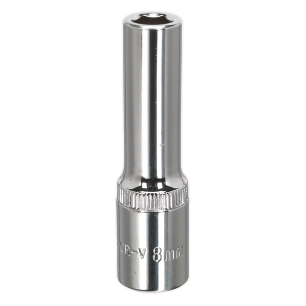 Sealey SP3808D ⏐ Premier Fully Polished Deep Socket 3/8"Sq Drive 8mm