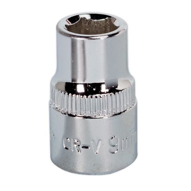 Sealey SP3809 ⏐ Premier Fully Polished Socket 3/8"Sq Drive 9mm