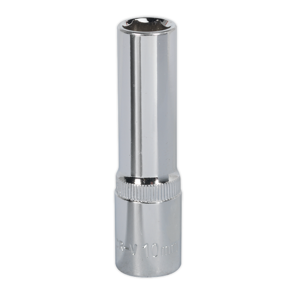 Sealey SP3810D ⏐ Premier Fully Polished Deep Socket 3/8"Sq Drive 10mm
