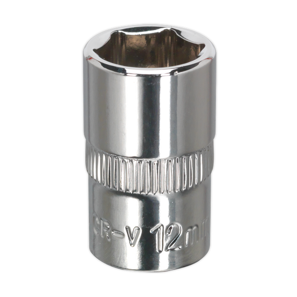 Sealey SP3812 ⏐ Premier Fully Polished Socket 3/8"Sq Drive 12mm