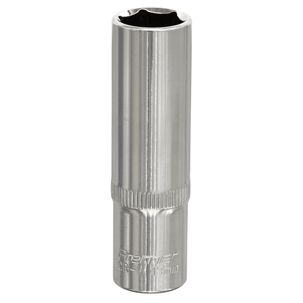 Sealey SP3813D ⏐ Premier Fully Polished Deep Socket 3/8"Sq Drive 13mm