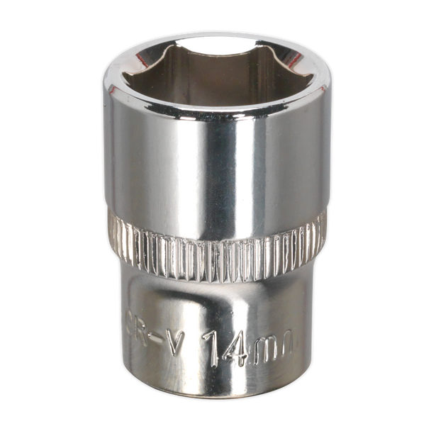 Sealey SP3814 ⏐ Premier Fully Polished Socket 3/8"Sq Drive 14mm