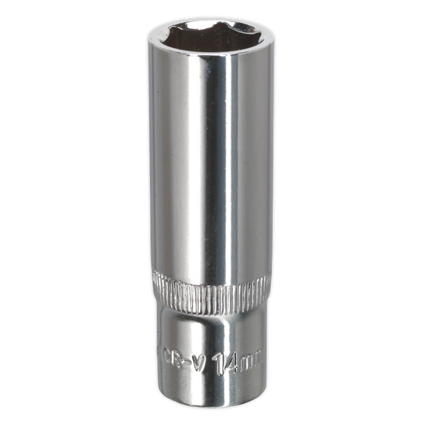 Sealey SP3814D ⏐ Premier Fully Polished Deep Socket 3/8"Sq Drive 14mm