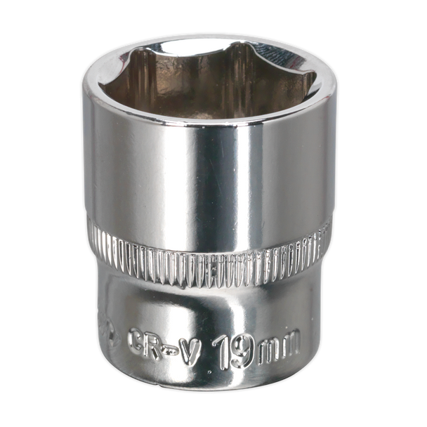 Sealey SP3819 ⏐ Premier Fully Polished Socket 3/8"Sq Drive 19mm