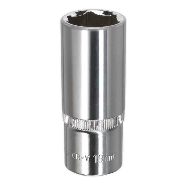 Sealey SP3819D ⏐ Premier Fully Polished Socket 3/8"Sq Drive 19mm