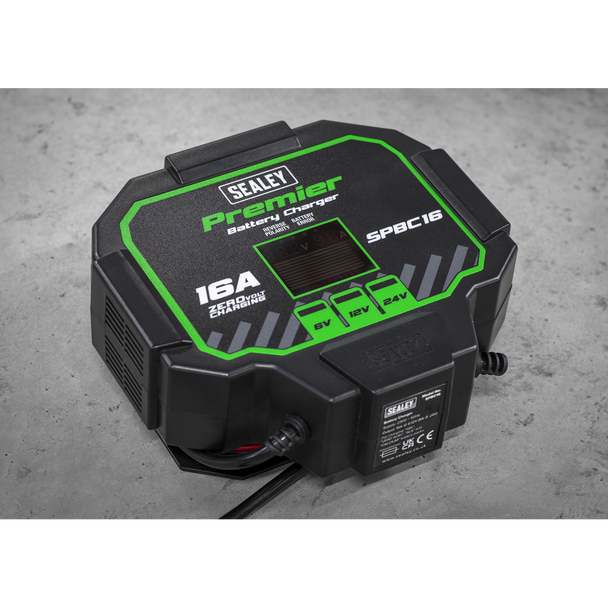 Sealey SPBC16 ⏐ Premier Fully Automatic Battery Charger & Maintainer 16A
