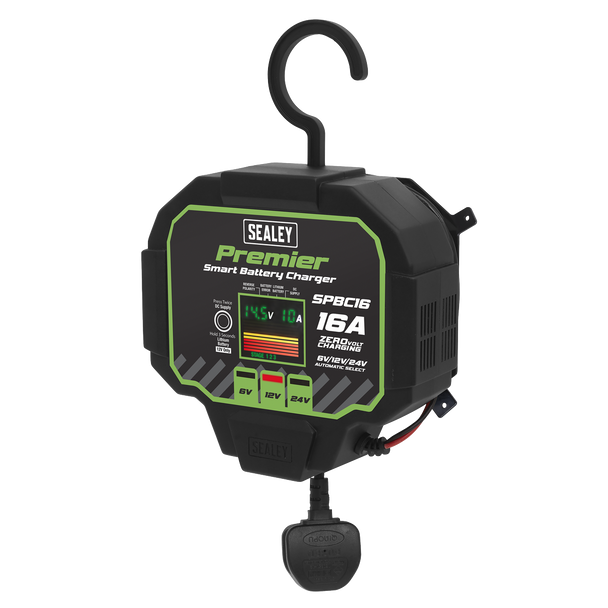 Sealey SPBC16 ⏐ Premier Fully Automatic Battery Charger & Maintainer 16A