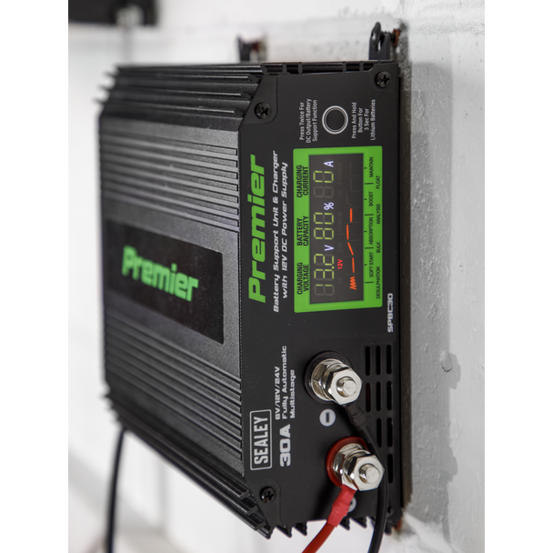 Sealey SPBC30 ⏐ Premier Battery Support Unit Charger & Maintainer 30A