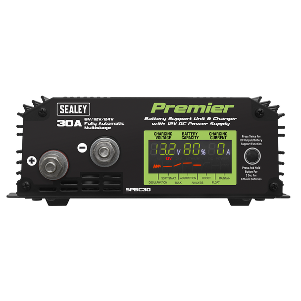 Sealey SPBC30 ⏐ Premier Battery Support Unit Charger & Maintainer 30A