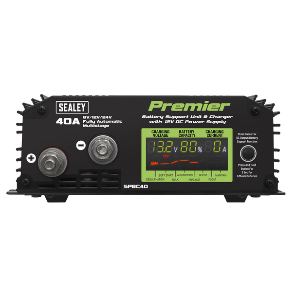 Sealey SPBC40 ⏐ Premier Battery Support Unit Charger & Maintainer 40A