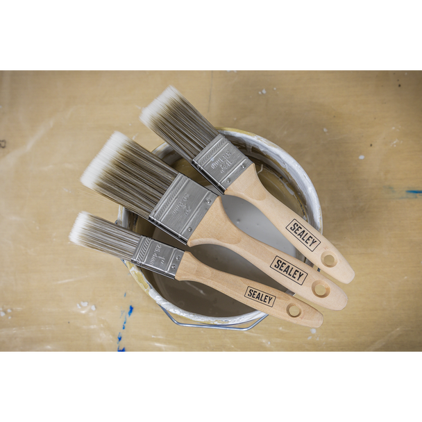 Sealey SPBS3W ⏐ Wooden Handle Paint Brush Set 3pc