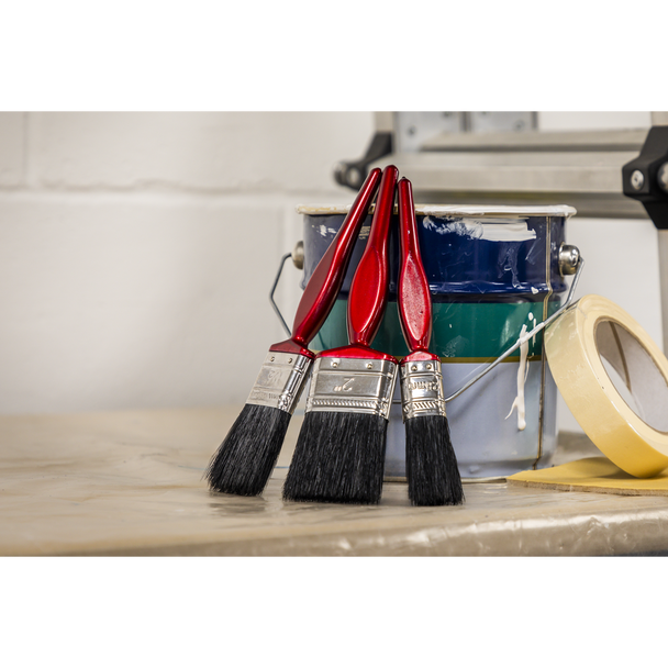 Sealey SPBS3 ⏐ Pure Bristle Paint Brush Set 3pc