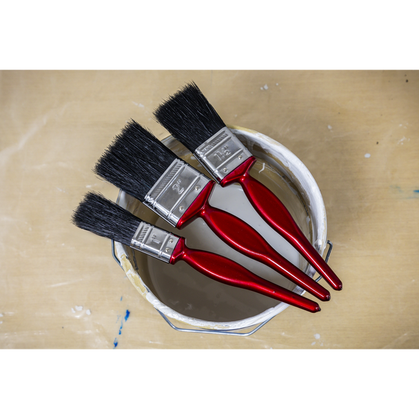 Sealey SPBS3 ⏐ Pure Bristle Paint Brush Set 3pc