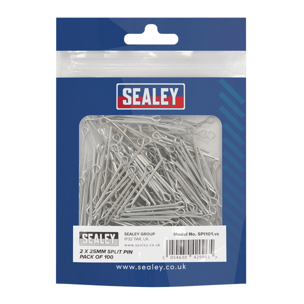 Sealey SPI101 ⏐ Split Pin 2 x 25mm - Pack of 100