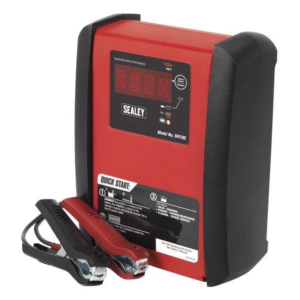 Sealey SPI10S ⏐ 12V Intelligent Speed Charge Battery Charger/Maintainer 10A