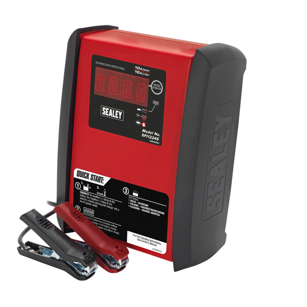 Sealey SPI1224S ⏐ 12V/15A 24V/10A Intelligent Speed Charge Battery Charger/Maintainer