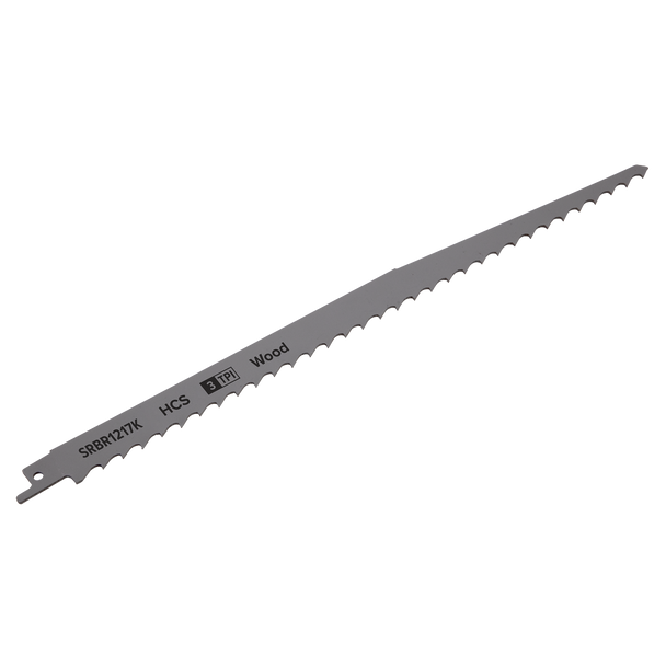 Sealey SRBR1217K ⏐ Reciprocating Saw Blade for Pruning & Coarse Wood 300mm 3tpi - Pack of 5